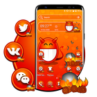 Orange Emoji Launcher Theme icône