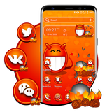 Orange Emoji Launcher Theme