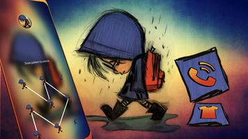 Sad Boy Sketch Launcher Theme ảnh chụp màn hình 2