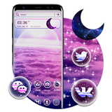 Pink Clouds Sky Launcher Theme