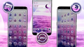 Pink Clouds Sky Launcher Theme imagem de tela 3