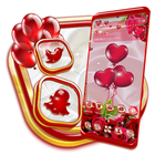 Red Rose Love Launcher Theme icône