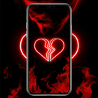 Neon Broken Heart Wallpaper icon