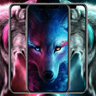 Neon Wolf Wallpaper icono