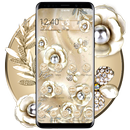 Silk Gold Flower Theme APK