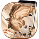 Silk Rose Gold Butterfly Theme APK