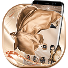 Silk Rose Gold Butterfly Theme icono