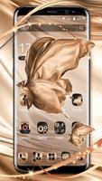 Silk Rose Gold Butterfly Theme Affiche