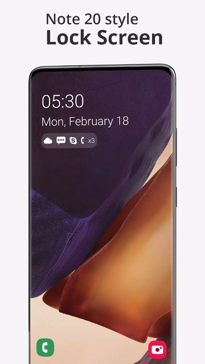 Lock Screen Note 20 Style APK للاندرويد تنزيل