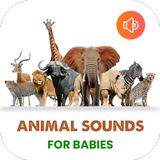 Free animal sounds for babies: name animal calls icône