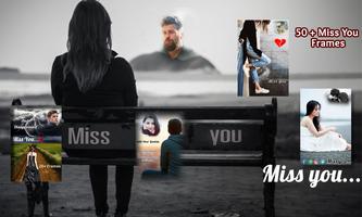 Miss You Photo Frame Affiche