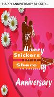 HAPPY ANNIVERSARY STICKER:WAStickerApps Affiche