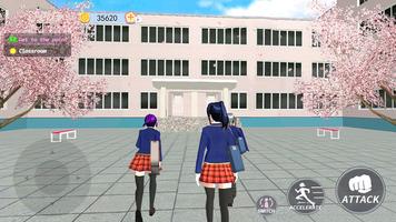 SAKURA High School Mädchen Simulator Plakat