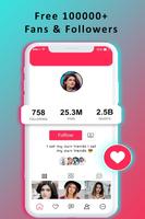 Followers and Likes For tiktok Free 2020 Poster