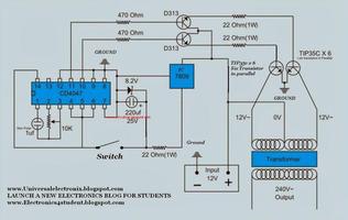 Simple Inverter Circuit Diagram 스크린샷 1