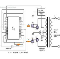 Schéma de circuit inverseur simple capture d'écran 2