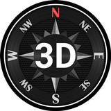 ikon Kompas Baja 3D