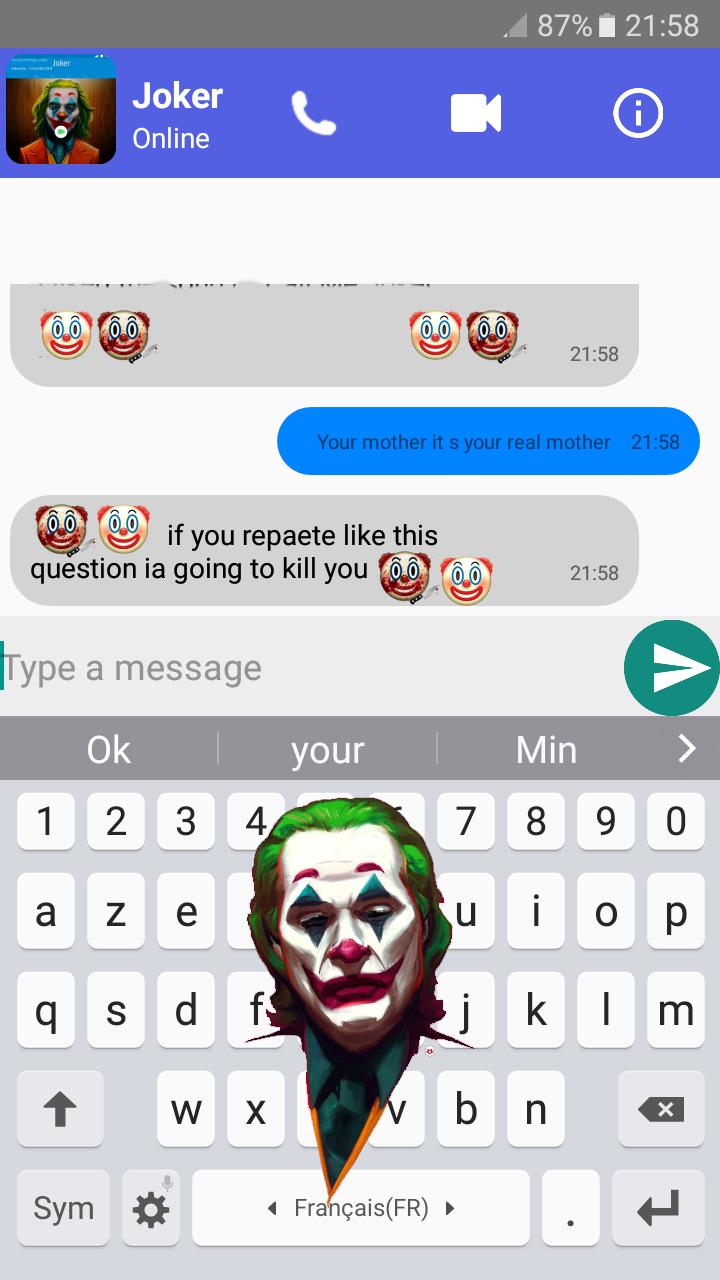 Video Call Fake Horror Clown Joaquin Joker Scary For Android Apk Download