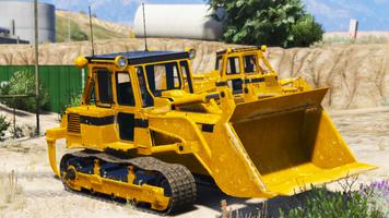 Bulldozer-Simulator-Bagger Plakat