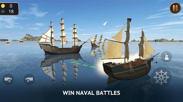 Pirate Ship Simulator 3D - Royale Sea Battle تصوير الشاشة 1