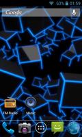 Neon cubes Live Wallpaper - wonderful wallpaper . Affiche