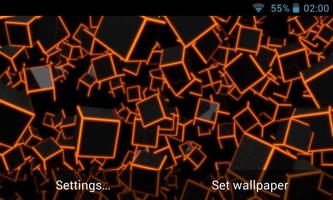 Neon cubes Live Wallpaper - wonderful wallpaper . capture d'écran 2