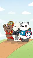 Cute Bear Cartoon Wallpaper HD imagem de tela 2