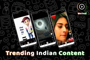 WeDesi - India's own Short Video Social Network الملصق