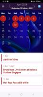 Singapore Calendar 2025 screenshot 2