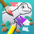 Dino World Coloring icône