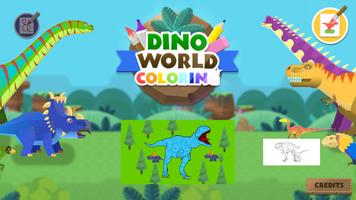Dino World Coloring Affiche