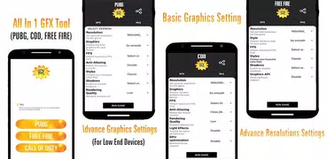 GFX Tool For All 🔧  (PUBG,FREE FIRE,COD)