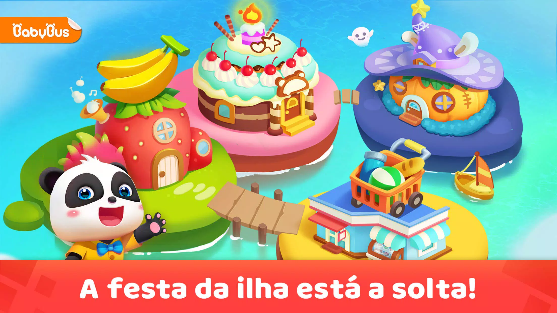 BEBÊ PANDA - FESTA DA COZINHA BABYBUS - JOGO DE FAZER COMIDA 