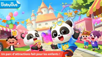 Parc d'Attractions Bébé Panda Affiche