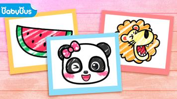 Pages de Dessins du Bébé Panda Affiche