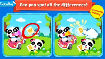 Little Panda Treasure Hunt - Find Differences Game Affiche