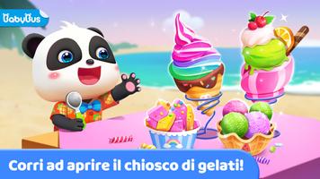 Poster Il chiosco del gelato di Panda