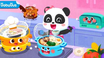 Fiesta en la cocina Panda Bebé Poster