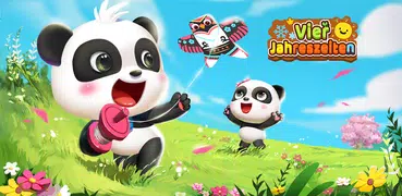Baby Pandas vier Jahreszeiten