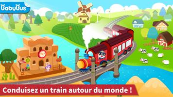 Le train de Bébé Panda Affiche