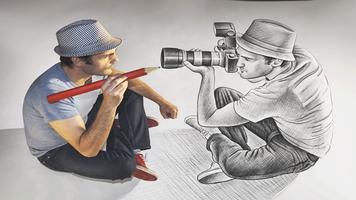 Dessin au Crayon Magique sur votre Photo Affiche