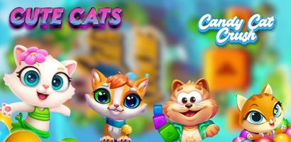 Cat Candy Crush Game plakat