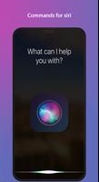 Commands for Siri voice app. plakat