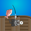 Kucing memancing ikon