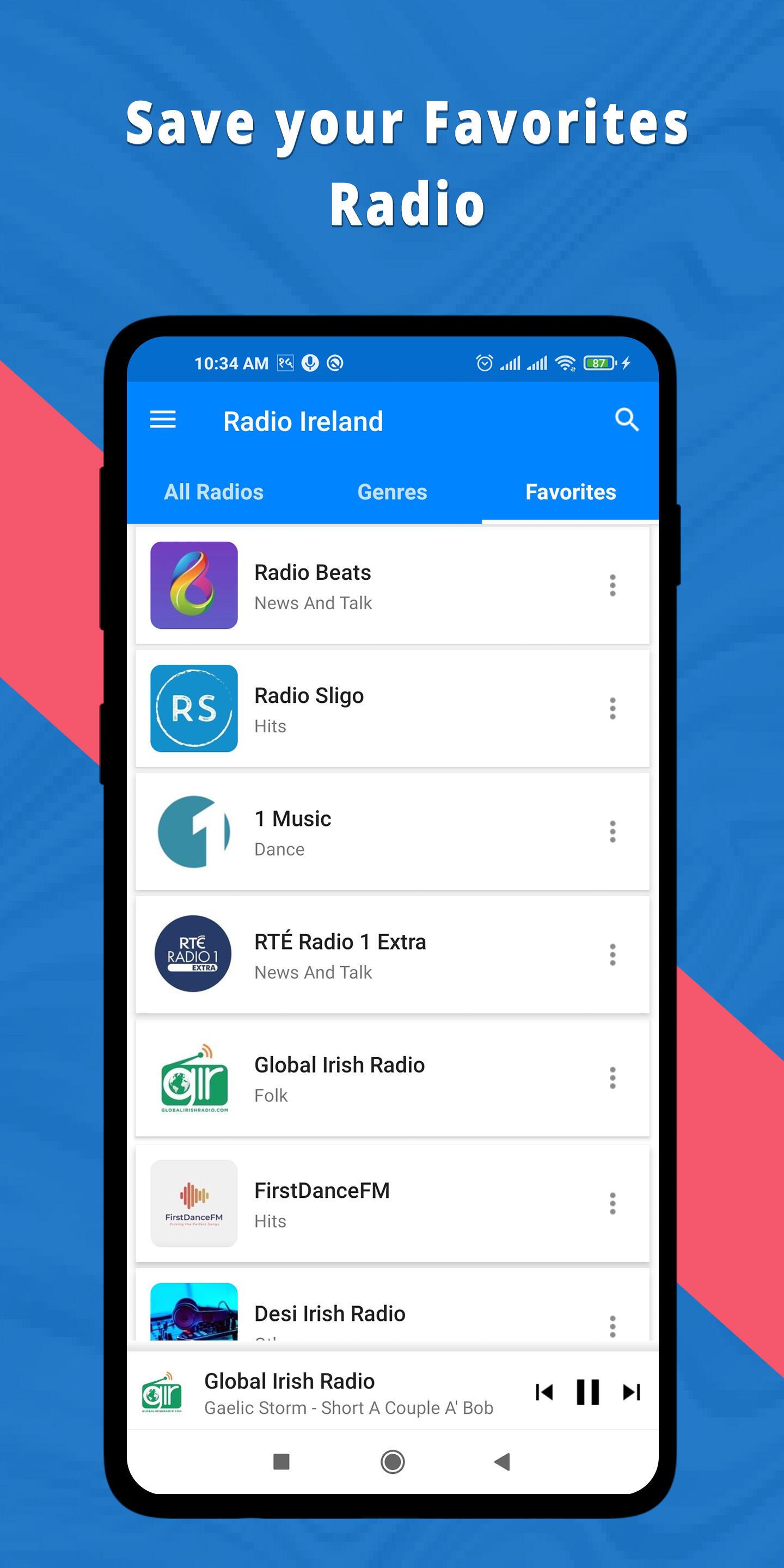 Radio Ireland - All Free Internet FM Radio pour Android - Téléchargez l'APK