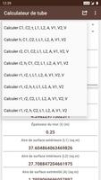 Calculateur de tube capture d'écran 2