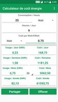 Calculateur de coût énergie Affiche