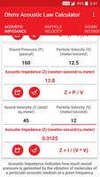 Ohms Acoustic Law Calculator syot layar 1
