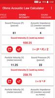 Ohms Acoustic Law Calculator screenshot 3