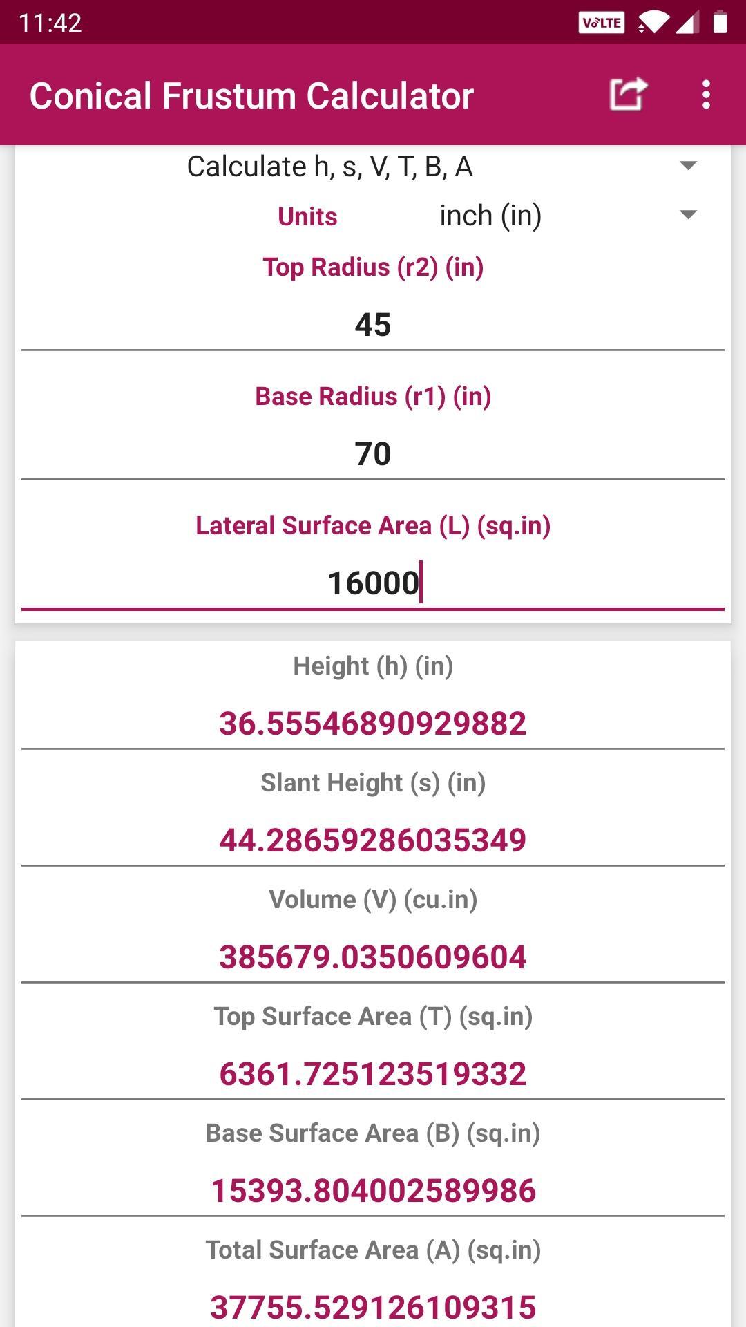 Conical Frustum Calculator APK for Android Download